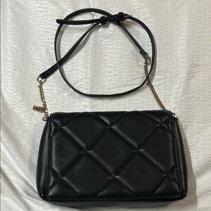 a new day Black Quilted Crossbody Bag